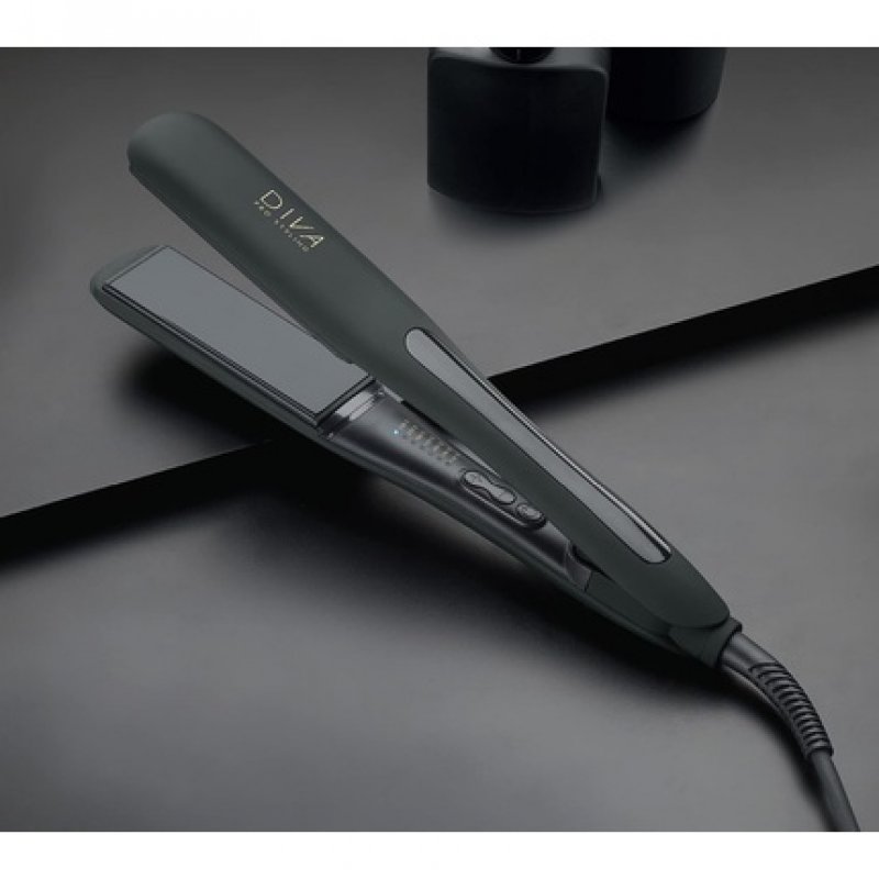 Diva Pro Styling Wide Digital Straightener and Styler with Macadamia Argan Oil Keratin Infused Ceramic Plates PRO218
