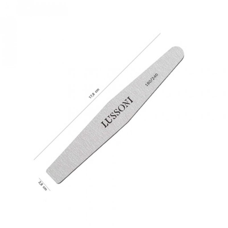 T4B Lussoni Zebra Diamond Files Trapezoid Nail File 180/240 Grit for Artificial and Natural Nails