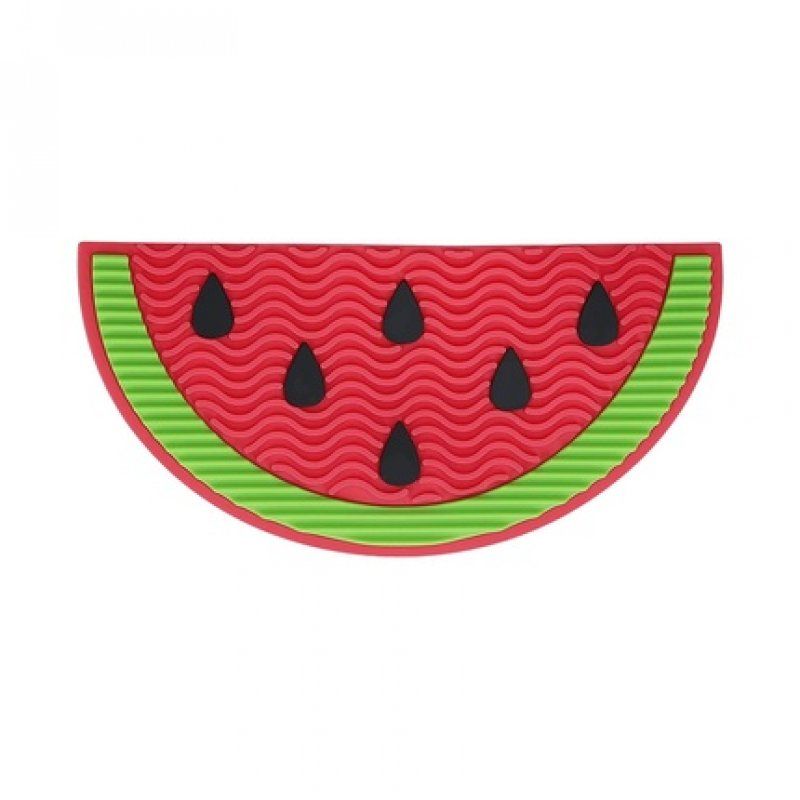 T4B MIMO Makeup Brush Cleaner - Watermelon Shaped Silicone Design for Easy and Convenient Regular Brush Cleaning