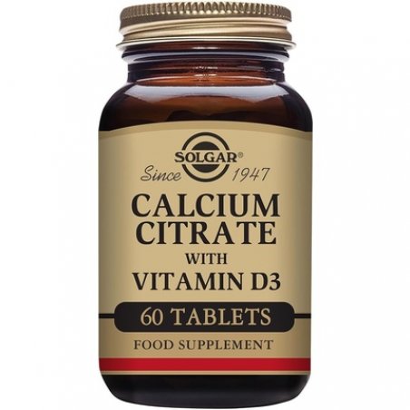 Solgar Calcium Citrate with Vitamin D3 Tablets - Healthy Bones & Teeth - High Potency Formula - Gluten Free