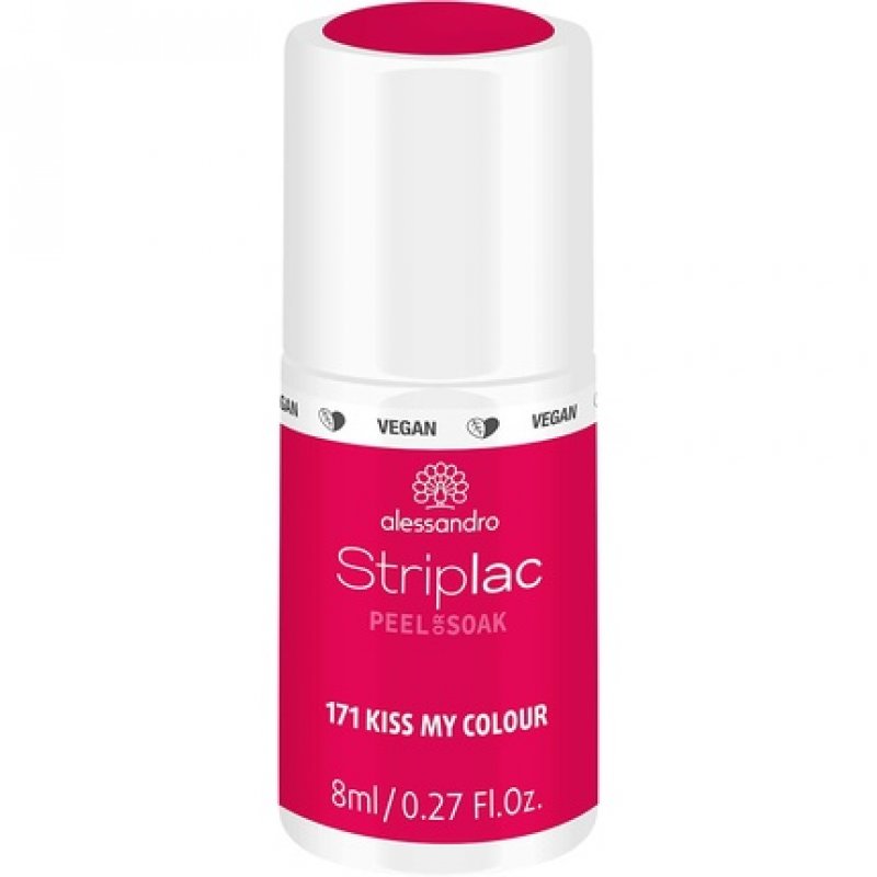 alessandro Striplac Peel or Soak Vegan Kiss My Colour LED Nail Polish in Pink 8ml