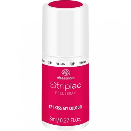 alessandro Striplac Peel or Soak Vegan Kiss My Colour LED Nail Polish in Pink 8ml