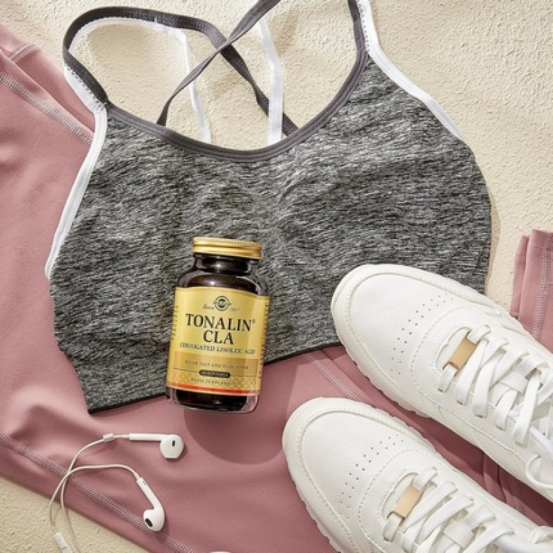 Solgar Tonalin CLA Softgels 60 Pack Omega-6 Essential Fatty Acids Derived from Safflower Seed Oil Free from Sugar Salt