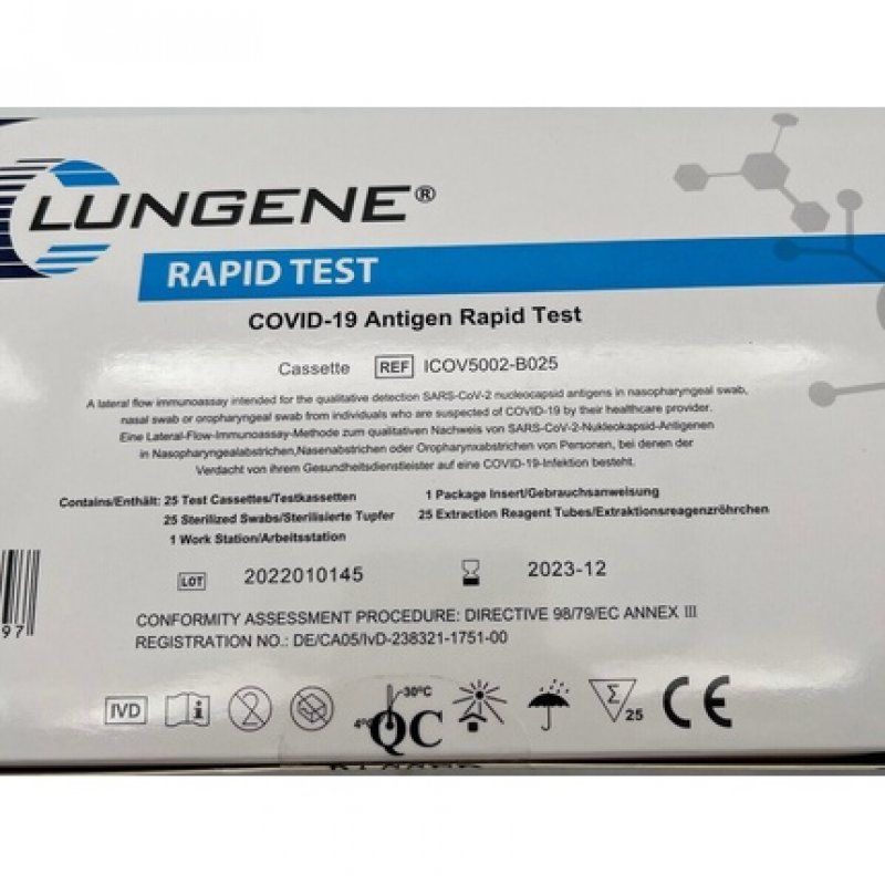 Clungene Rapid Test Covid-19 Rapid Antigen Test 25 Pieces Per Pack / C57
