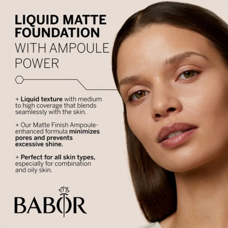 BABOR MAKE UP Matte Finish Foundation with Serum 30ml 01 Porcelain