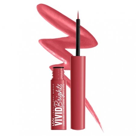 NYX PROFESSIONAL MAKEUP Vivid Brights Liquid Liner Smear-Resistant Eyeliner with Precise Tip - Red 04
