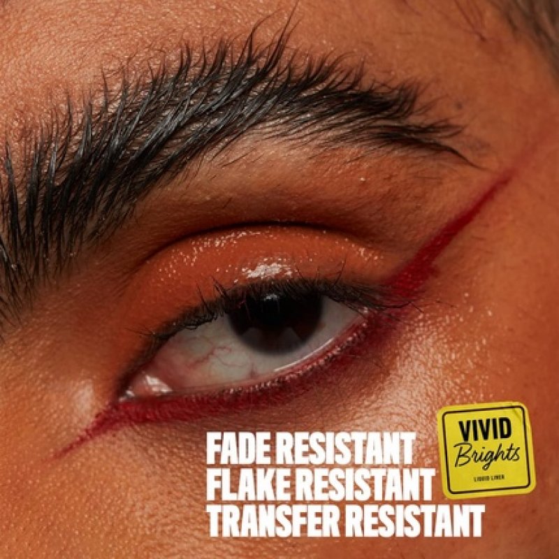 NYX PROFESSIONAL MAKEUP Vivid Brights Liquid Liner Smear-Resistant Eyeliner with Precise Tip - Red 04