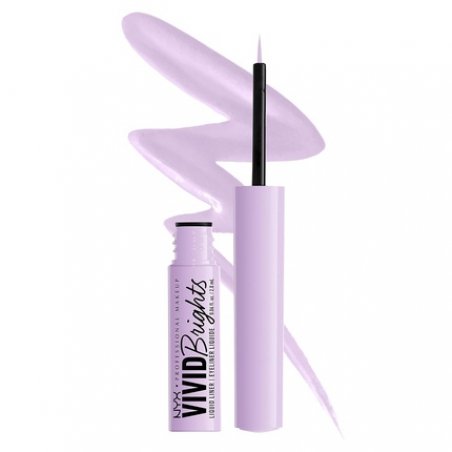 NYX PROFESSIONAL MAKEUP Vivid Brights Liquid Liner Smear-Resistant Eyeliner with Precise Tip Lilac Pink 07