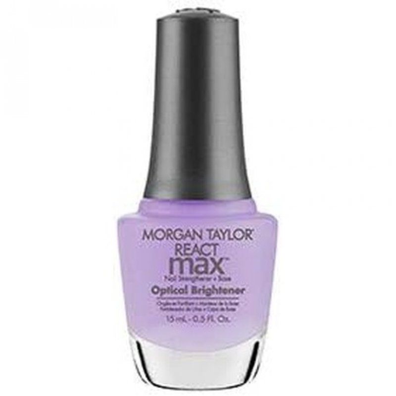 Morgan Taylor React Max Formaldehyde Free Nail Strengthener Extended Wear Base Coat with Optical Brightener 15ml