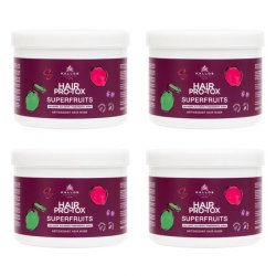 Kallos Herbal Hair Pro-Tox Antioxidant Hair Mask with Superfruit Extracts - Pack of 4