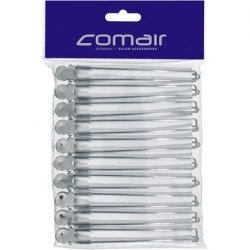 Comair Hair Cutting Clips 12.5cm Chrome 10 Pack