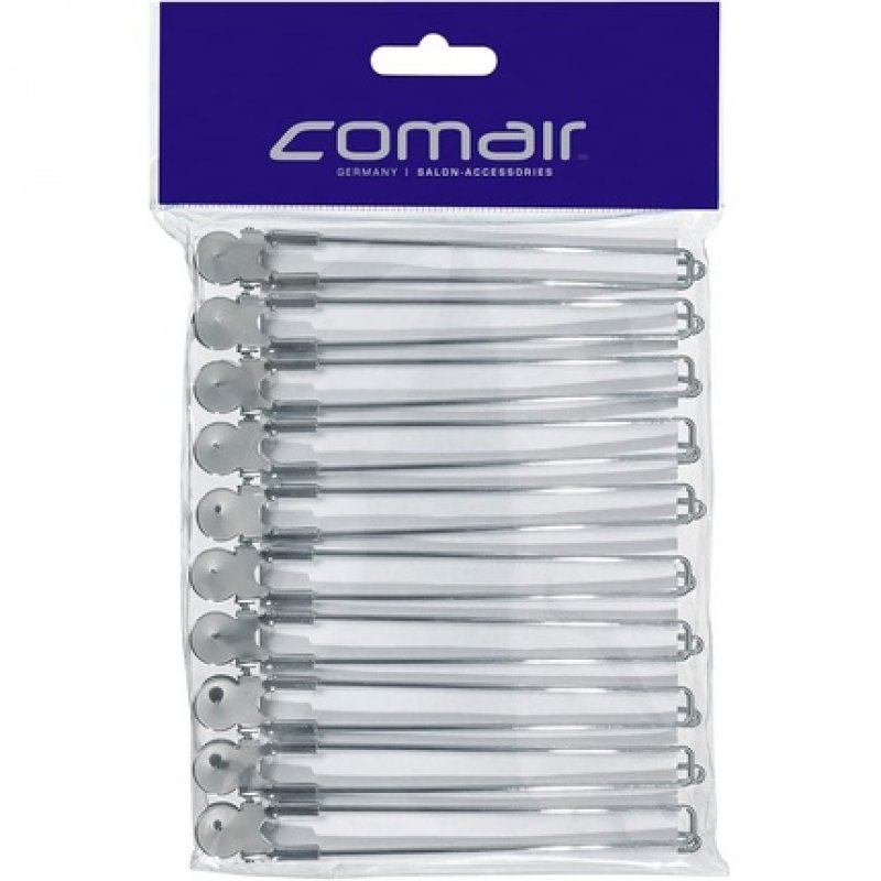 Comair Hair Cutting Clips 12.5cm Chrome 10 Pack