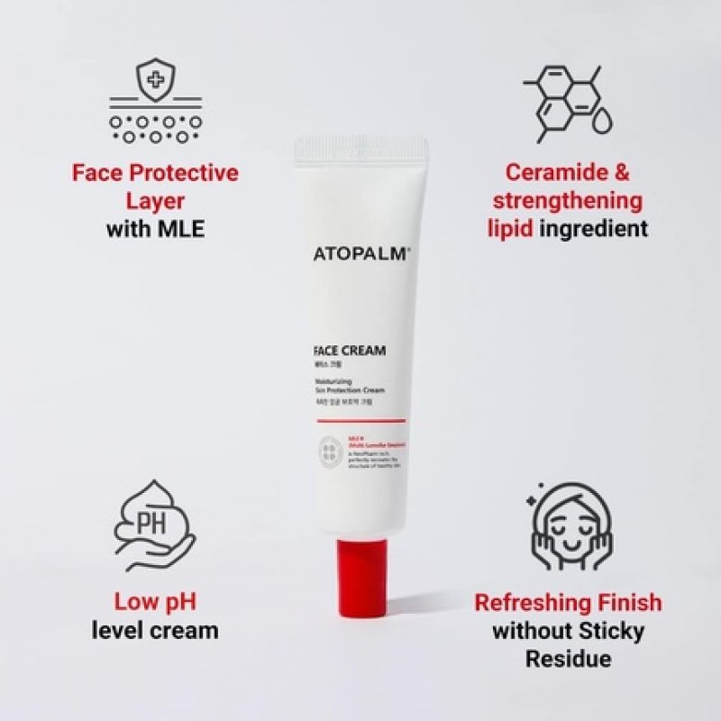 ATOPALM Face Cream Daily Hydrating Moisturizer with Vitamin E and Vitamin B5 1.1 Fl. Oz 35ml