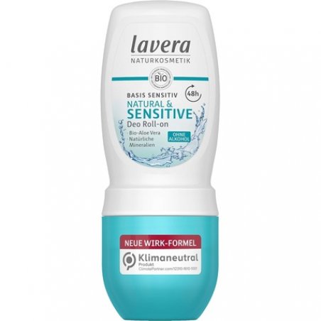 Lavera Sensitive Deodorant Roll-On Base 48 Hours Vegan Natural Cosmetics Organic Aloe Vera & Natural Minerals 50ml