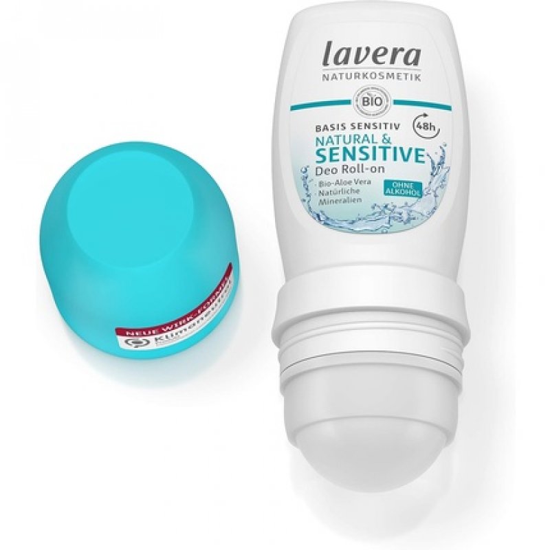 Lavera Sensitive Deodorant Roll-On Base 48 Hours Vegan Natural Cosmetics Organic Aloe Vera & Natural Minerals 50ml