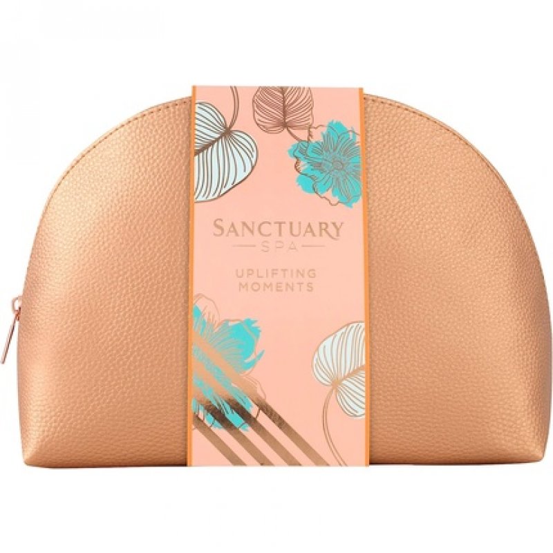 Sanctuary Spa Uplifting Moments Travel Wash Bag Vegan Beauty Gift Set for Women