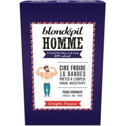 BLONDEPIL HOMME Cold Wax for Shoulders Back and Torso 16 Strips 21g