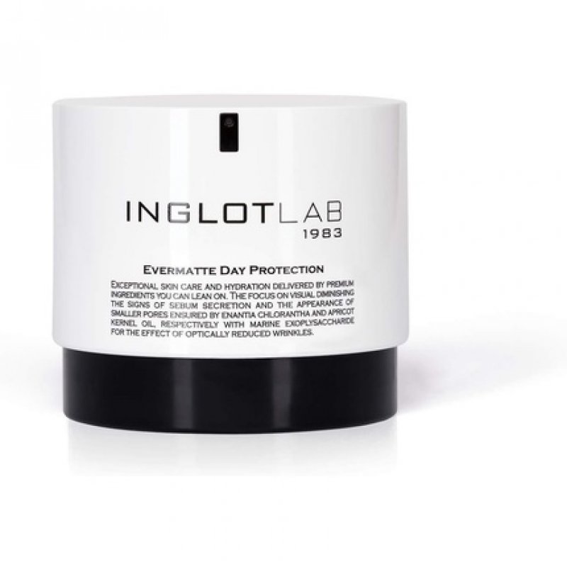 Inglot Lab Evermatte Day Protection Face Cream with Coenzyme Q10, Apricot Kernel Oil and Enantia Chlorantha Bark