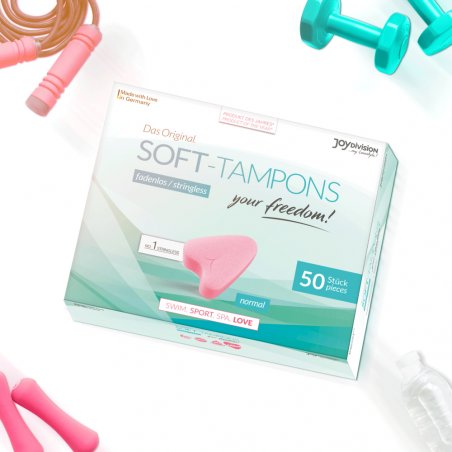 JOYDIVISION Soft-Tampons Normal 50 Pieces Threadless Tampons for Sports, Swimming, and Spa