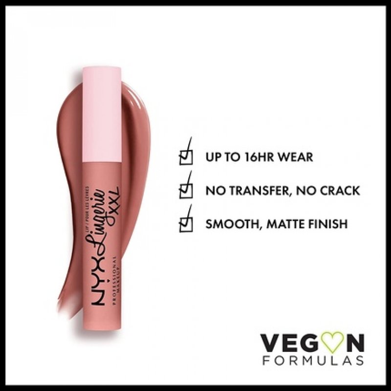 NYX Professional Makeup Lip Lingerie XXL Matte Liquid Lipstick in Undress'd Pink Nude 0.13 Fl Oz