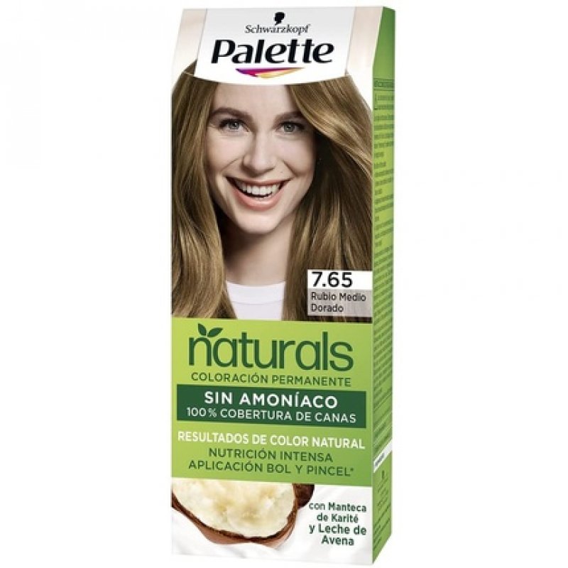 Palette Natural Hair Dye 7.65 Medium Golden Blonde