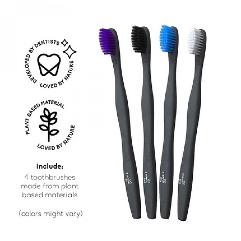 The Humble Co. Plant-Based Toothbrush with Sensitive Bristles - Pack of 2