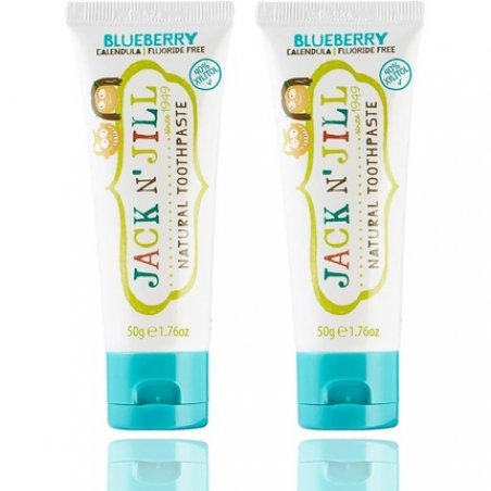 Jack N' Jill Kids Natural Toothpaste Helps Soothe Gums and Fight Tooth Decay Blueberry Flavour 2 x 50g Mint