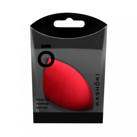 TB Tools for Beauty T4B Kash?ki Olive Cut Plastic and Latex-Free Makeup Sponge for Foundation, Red
