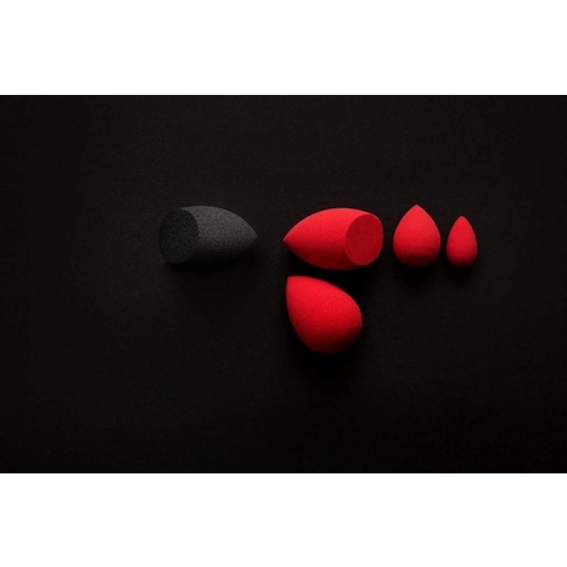 TB Tools for Beauty T4B Kash?ki Olive Cut Plastic and Latex-Free Makeup Sponge for Foundation, Red