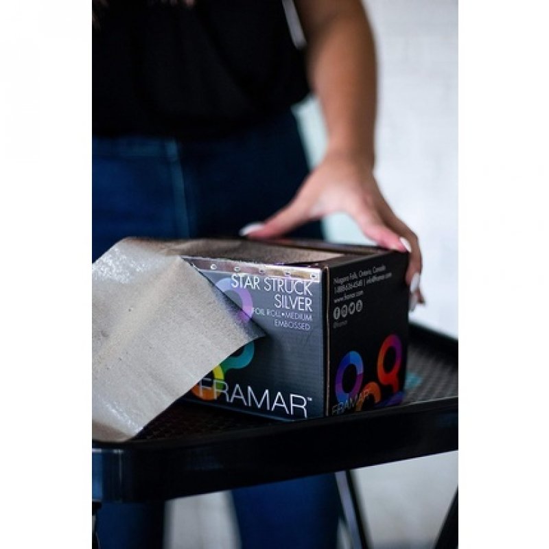 Framar Silver Embossed Roll Hair Foil for Highlighting 320ft