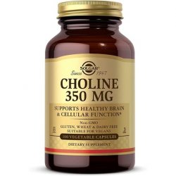 Solgar Choline 350mg Healthy Liver Function Supports Fat Metabolism 100 Vegetable Capsules