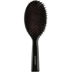 TB TOOLS FOR BEAUTY T4B Lussoni Wooden Detangling Oval Hair Brush with Natural Wild Boar and Nylon Bristles for Short