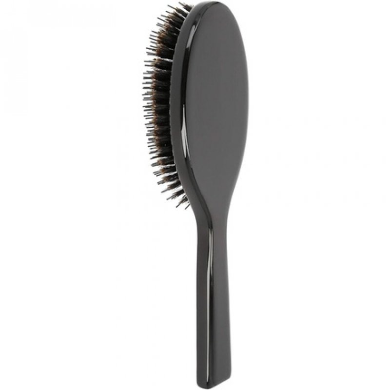 TB TOOLS FOR BEAUTY T4B Lussoni Wooden Detangling Oval Hair Brush with Natural Wild Boar and Nylon Bristles for Short