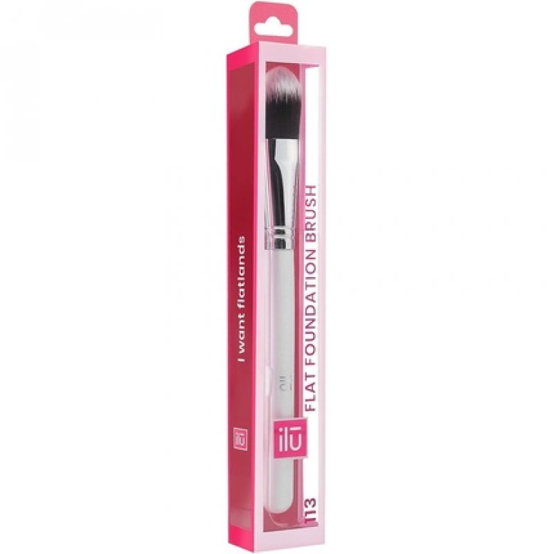 T4B 100 Series ILU Kabuki Flat Brush for Face Makeup White (113)