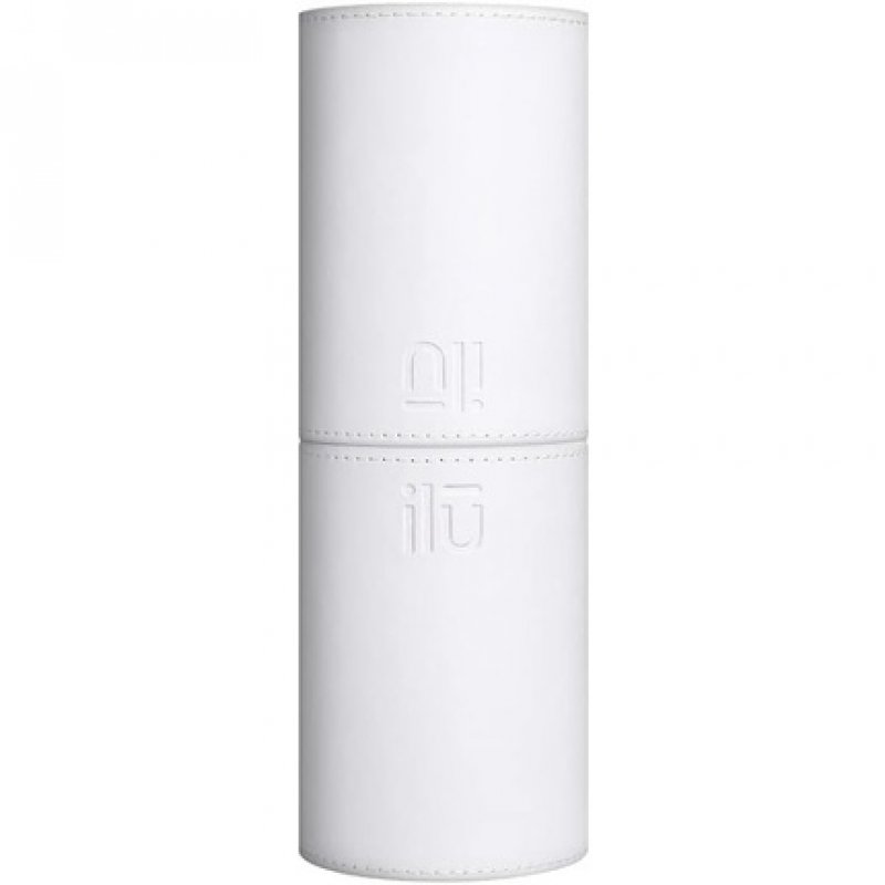 T4B ILU Makeup Brush Holder Travel Cosmetic Organizer Eco-Friendly Leather White