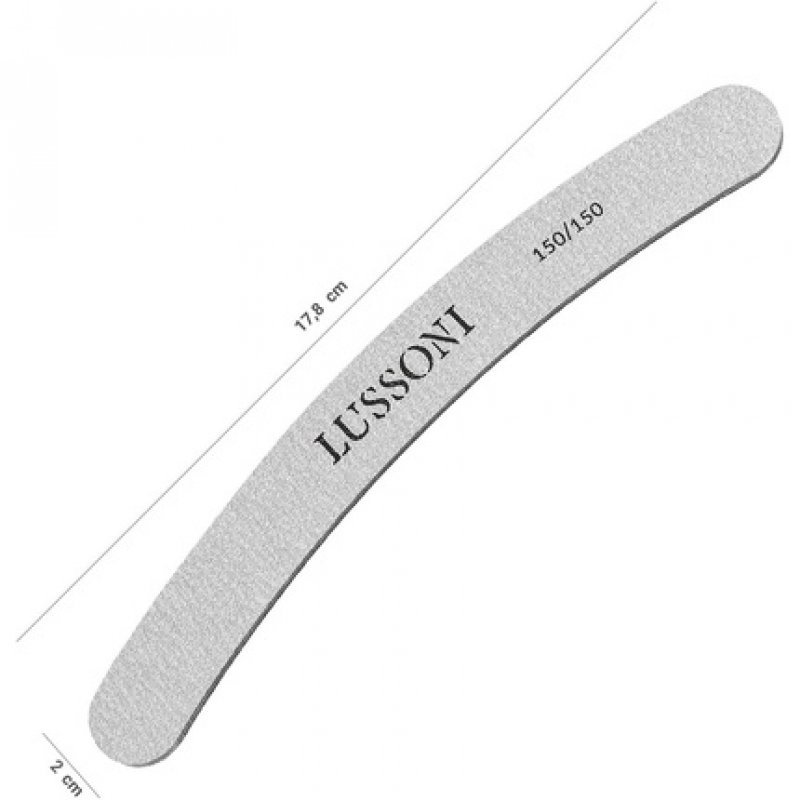 T4B Lussoni Zebra Banana Files Curved Nail File for Artificial Nails 150/150 Grit - Pack of 10