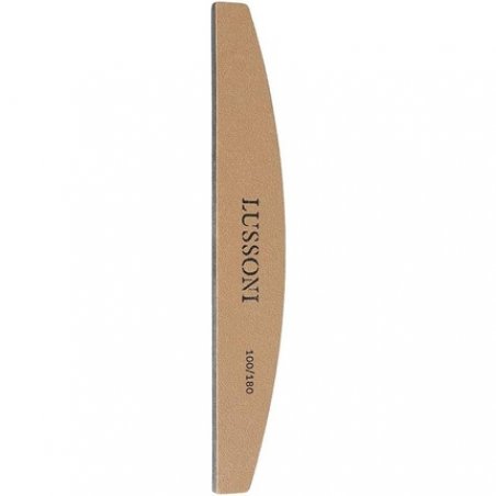 T4B Lussoni Premium Half-Moon Nail Files 100/180 Grit for Natural and Hardened Nails - Pack of 10