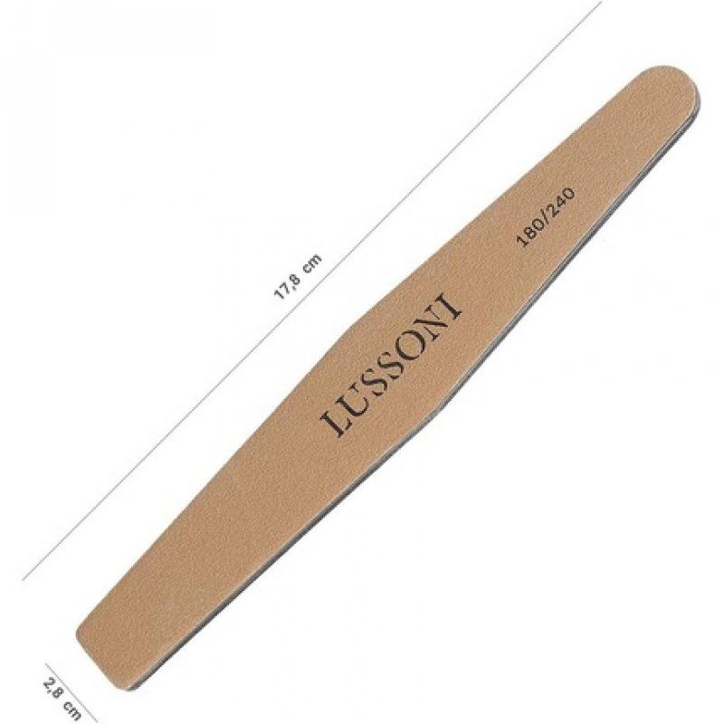 T4B Lussoni Premium Trapezoid Nail Files 180/240 Grit - Pack of 10