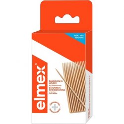 Elmex Dental Sticks 96 Pieces - Mint Flavored Bamboo Dental Sticks