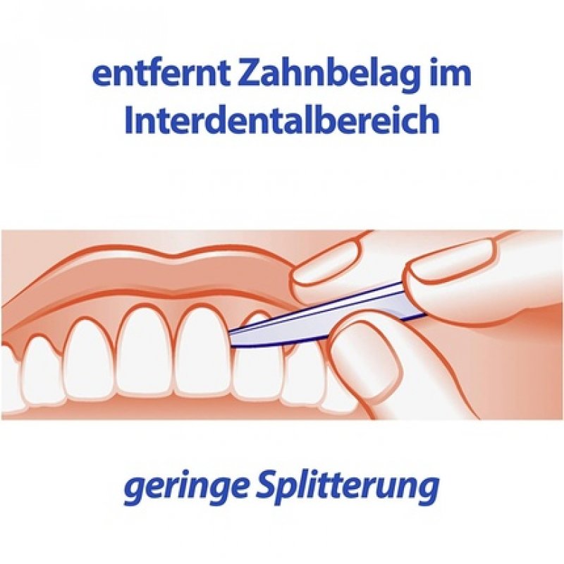 Elmex Dental Sticks 96 Pieces - Mint Flavored Bamboo Dental Sticks