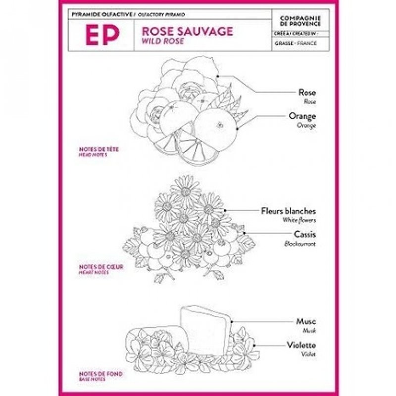 Compagnie de Provence Liquid Soap Wild Rose 1L Refill Size