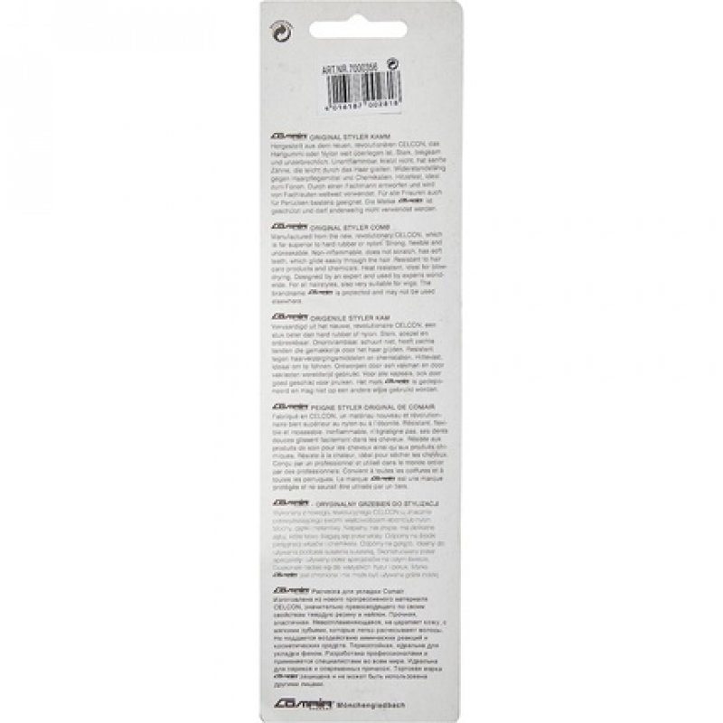 Comair Blue Profi-Line 510 Fine Tooth Needle Comb