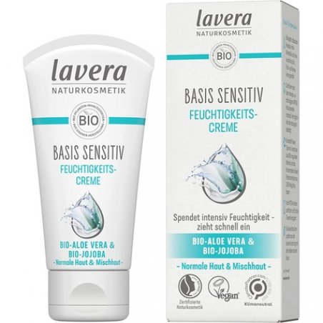 lavera Basic Sensitive Moisturising Cream with Organic Aloe Vera and Organic Jojoba 50ml