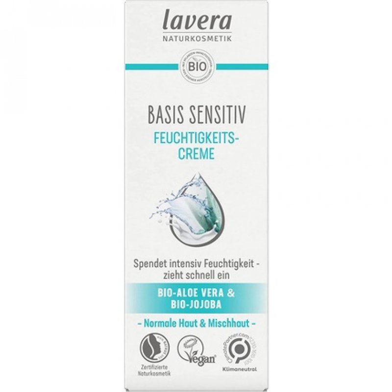 lavera Basic Sensitive Moisturising Cream with Organic Aloe Vera and Organic Jojoba 50ml