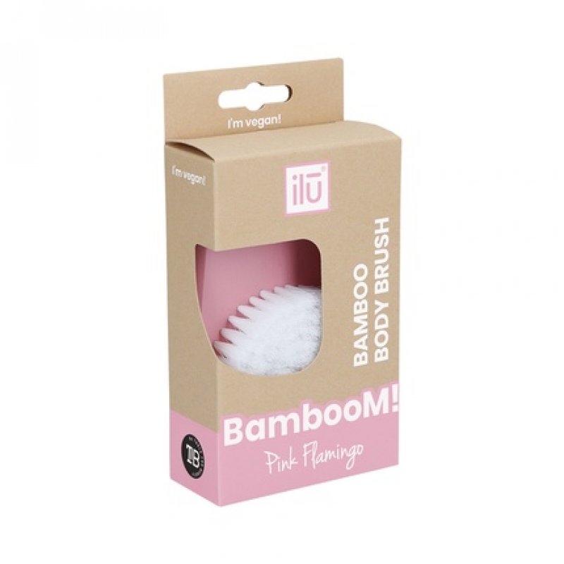 ilu Bamboom! Pink Flamingo Body Brush