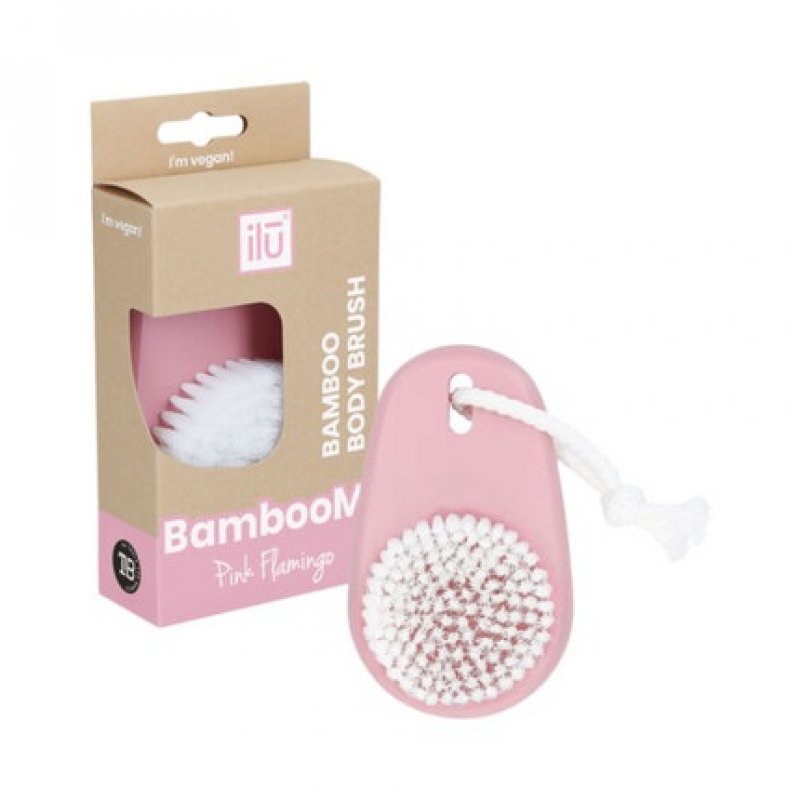 ilu Bamboom! Pink Flamingo Body Brush