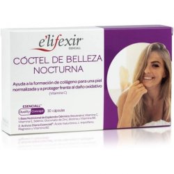 E'LIFEXIR Beauty Cocktail Night Nutricosmetics Rejuvenating Anti-Aging 30 Capsules