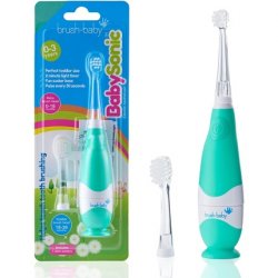 Brush-Baby BabySonic Kids Toddler Electric Toothbrush Stage 2 First Teeth 0-36 Months Age 1 2 3 Year Old LED Light Soft