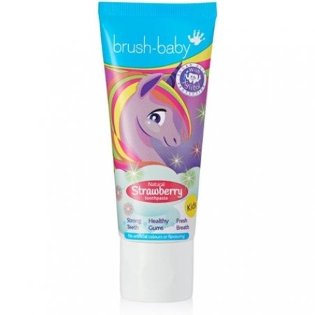 Brush-Baby Natural Strawberry Flavored Unicorn Toothpaste 50ml Tube