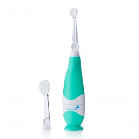 Brush-Baby BabySonic Kids Toddler Electric Toothbrush Stage 2 First Teeth LED Light Soft Vibrations 2-min Timer Sucker
